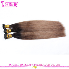 New arrival tip hair fashion popular ombre i tip hair extension for cheap wholesale 7a grade i tip hair